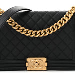 Caviar Quilted Medium Boy Flap Black