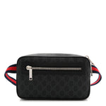 Soft GG Supreme Monogram Web Belt Bag Black Grey