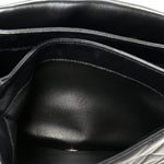 Lambskin Quilted Medium Color Match Flap Black