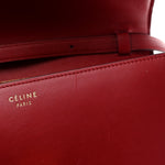 Box Calfskin Medium Classic Box Flap Bag Red