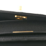 Lambskin Quilted Mini Flap Top Handle Bag Black