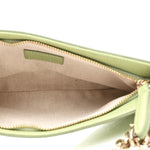 GG Grainy Calfskin Emblem Super Mini Shoulder Bag Sage Leaf