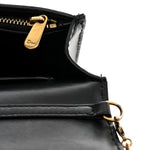 Calfskin J'Adior Wallet on Chain Pouch Black