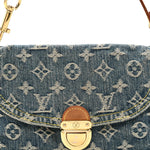 Monogram Denim Mini Pleaty Blue