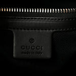 GG Supreme Monogram Appia Calfskin Web Flat Messenger Bag Black Grey