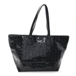 Patent Gancini Embossed Tote Black