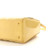 Patent Cannage Medium Lady Dior Beige