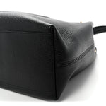 Pebbled Calfskin Medium Soho Chain Shoulder Bag Black
