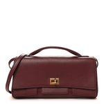 Smooth Calfskin Small Bel Air Clutch On Strap Dark Burgundy
