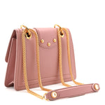 DOLCE GABBANA Smooth Calfskin Small DG Amore Envelope Bag Pink