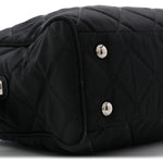 Nylon Tessuto Impuntu Quilted Shoulder Bag Black