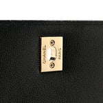 Caviar Quilted Small Coco Handle Flap Black
