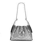 Metallic Caviar Quilted Small Chanel 25 Handbag Anthracite