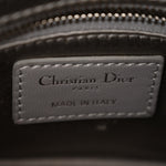 Satin Crystal Cannage Mini Lady Dior Gray