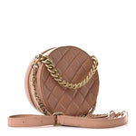 Calfskin Round As Earth Evening Bag Beige