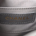 Lambskin Quilted Small Duma Drawstring Backpack Grey
