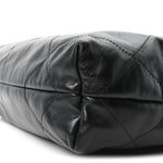 Shiny Calfskin Quilted Small Chanel 22 Black