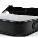 GG Supreme Monogram Azalea Calfskin Retro Interlocking G Wristlet Shoulder Bag Black