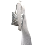 Calfskin Chain 20s Signe Tote Silver