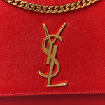 Grain De Poudre Medium Monogram Kate Satchel Red