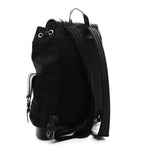 Monogram Jumbo GG Textured Dollar Calfskin Web Double Buckle Backpack Black