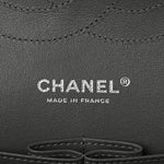 Caviar Quilted Jumbo Double Flap Grey
