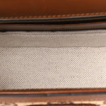 New Canvas Charisma Calfskin Crystal GG Monogram Small Bamboo 1947 Top Handle Bag Camel Ebony
