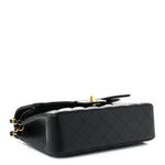 Caviar Quilted Small Double Flap Black
