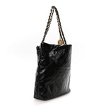 Calfskin Quilted Small Chanel 22 Black