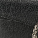 Dollar Calfskin Crystal Super Mini Dionysus Shoulder Bag Black