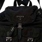 Tessuto Nylon Saffiano Small Backpack Black