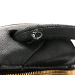 Lambskin Maxi Intrecciato Mini Cassette Camera Bag Black
