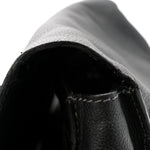 Grained Calfskin Medium Marcie Saddle Bag Black