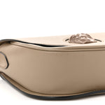 Grained Calfskin La Medusa Flap Shoulder Bag Taupe