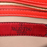 Nappa Rockstud Wristlet Clutch Rosso Valentino
