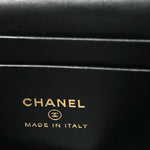 Caviar Quilted Top Handle Slim Vanity With Chain Black