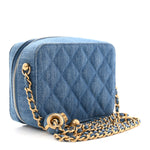 Denim Quilted CC Pearl Crush Camera Case Blue