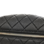 Caviar Quilted Filigree Waist Bag Black
