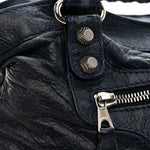 Agneau Giant 12 Silver Hardware Town Bleu Obscur
