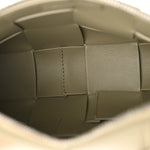 Lambskin Maxi Intrecciato Cassette Camera Bag Travertine