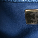 Washed Denim Quilted Mini Chanel 25 Handbag Blue