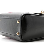 Calfskin Beaded Mini Lady Dior Black