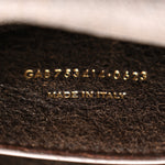 Shearling Calfskin Small Reversible Monogram Kate Satchel Ecru Dark Brown