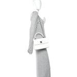 Lambskin Quilted Small Trendy CC Dual Handle Flap Bag White