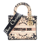 Canvas Embroidered Medium Tie And Dior Lady D-Lite Multicolor