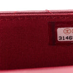 Lambskin Quilted Top Handle Flap Coin Purse With Chain Burgundy