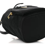 Nylon Vela Saffiano Mini Bucket Crossbody Bag Black