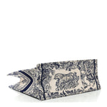 Canvas Embroidered Large Dioriviera Toile De Jouy Book Tote Blue