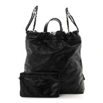 Shiny Calfskin Quilted Chanel 22 Backpack So Black