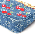 LV X TM Monogram Denim Cerises Pochette Accessories Blue